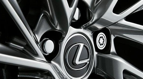 Genuine Lexus Japan 2015-2022 RC Premium Wheel Locks Set (Silver)