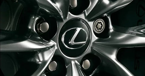 Genuine Lexus Japan 2019-2025 ES Premium Wheel Locks Set (Black Chrome)