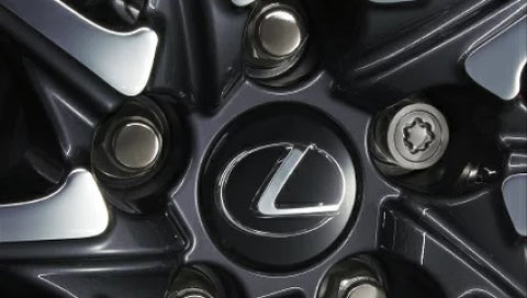 Genuine Lexus Japan 2015-2022 RC Premium Wheel Locks Set (Black Chrome)