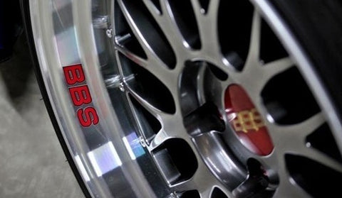 Genuine BBS Japan Wheel Rims Graphic Sticker Decal Set (Set of 4)