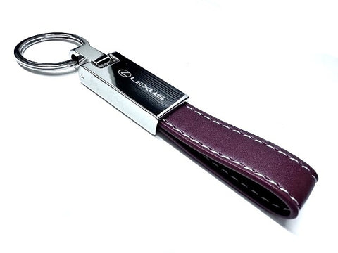 Lexus Brown Leather Loop Luxury Key Chain