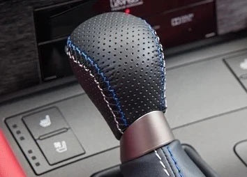 Genuine Lexus Japan 2015-2025 RC-F Punching Leather Shift Knob (Blue and White Stitching)
