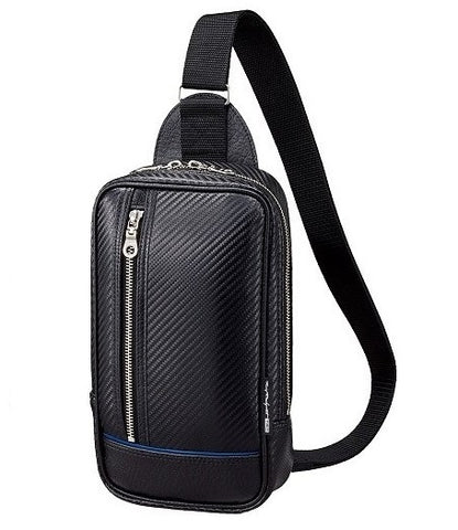 TRD JAPAN Carbon Pattern Leather Crossbody Bag
