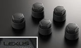 Genuine Lexus Japan 2022-2025 NX Matte Black Hub Bolt Caps with Lexus Logo (SET OF 20)